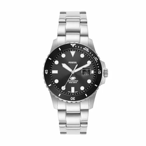 Fossil Herren Uhr FS6032 - Armbanduhr für Herren mit analoger Anzeige, elegantes Edelstahlgehäuse und klassischem Stil, inklusive Original-Box und Papieren.