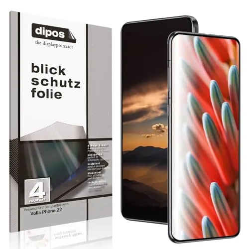 dipos I Blickschutzfolie kompatibel mit Volla Phone 22 Display-Schutzfolie matt mit 4-Wege Sichtschutz-Effekt