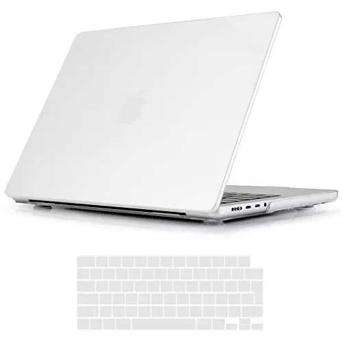 iNeseon Hülle Kompatibel mit 2021-2024 MacBook Pro 16 Zoll M4 M3 M2 M1 Pro/Max A3186 A3403 A2991 A2780 A2485, Plastik Hartschale Schutzhülle Case und Tastaturschutz, Mattiert Klar