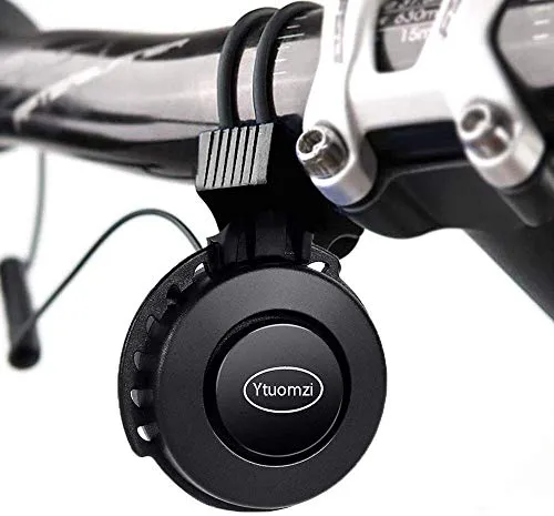 Ytuomzi Elektrische Fahrradklingel USB Wiederaufladbare Fahrrad Elektrisches Horn Glocke 120 dB Fahrradglocken Laut Klingel Fahrradhorn Zubehör für Mountainbike Radfahren und Rennräder (Schwarz)