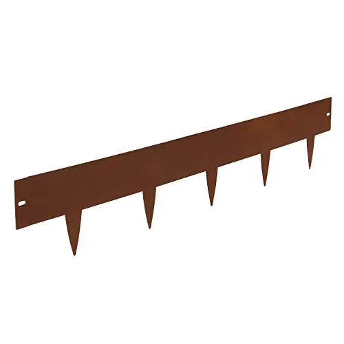 Bellissa Rasenkante Spina Corten 2er Set - Einfassungen, Stufen & Mauersysteme - Flexible und stabile Rasenkante für geschwungene und gerade Rasenflächen, sorgt für ein gesundes Rasenwachstum.