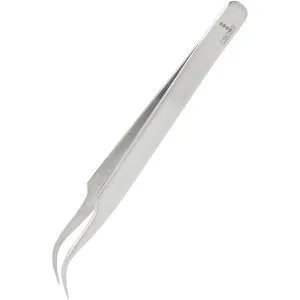 REMOS Zeckenpinzette 7370, für Mensch und Tier, aus Edelstahl, Länge 12 cm