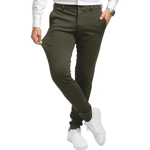 Performance Pants - Chinohose Herren Slim Fit Super Stretch - Anzughose Herren - Bequeme Stoffhose Business & Freizeit - Chino Hose Herren Elasthan Freizeithose Männer