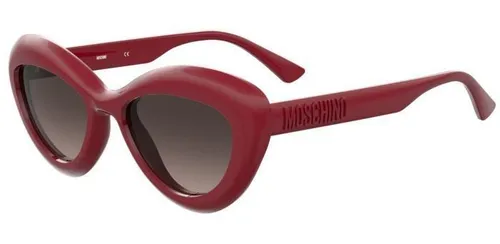 Moschino 163/S Damen-Sonnenbrille Vollrand Cateye Kunststoff-Gestell, rot