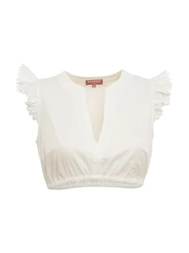 Krüger Damen Dirndlbluse ZUA Offwhite 44 - Elegante Dirndlbluse in Offwhite, ideal für festliche Anlässe. Mit hochwertiger Verarbeitung und perfekter Passform für einen stilvollen Auftritt.