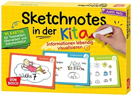 Sketchnotes in der Kita: 44 Karten für lebendige Visualisierung - Hörbuch über Sketchnotes für Kita-Profis: 44 Karten zur Verbesserung von Teamarbeit, Elternkommunikation und Dokumentation.