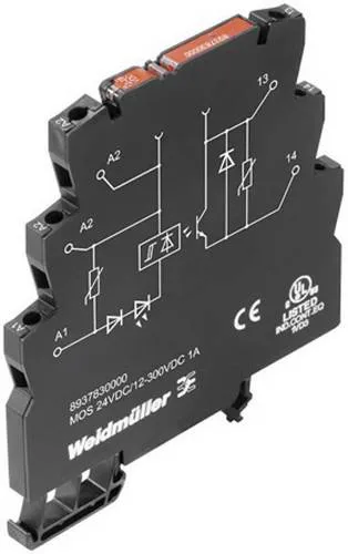 Weidmüller Halbleiterrelais 8937980000 - 0.5A, 48V DC - Halbleiter-Relais für Industrieautomation, ideal zur Trennung von digitalen Signalen, schmale Bauform für Unterverteilungen und Schaltschränke.