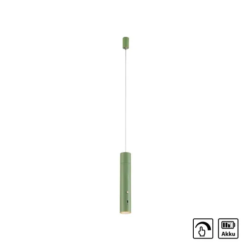 Just Light ATTACH 18281-43 LED-Pendelleuchte - Lampen – Flexible LED-Pendelleuchte in frischem Salbei, ideal für schlecht beleuchtbare Bereiche, ohne Stromanschluss und mit fest eingebautem 3 W LED.