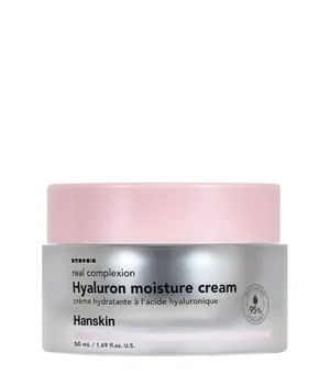 Hanskin Real Complexion Hyaluron Moisture Cream - Tagescreme mit intensivem Feuchtigkeitsboost für alle Hauttypen, sorgt für einen glowy Teint und einen begehrten Glass Skin-Effekt.