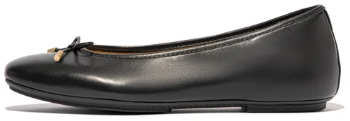 FitFlop Mary Janes - Elegante schwarze Ballerinas für Damen - Bequeme Ballerinas für Damen in Schwarz, ideal fürs Gehen und Berufskleidung. Mit weicher Ledersohle für perfekten Tragekomfort.
