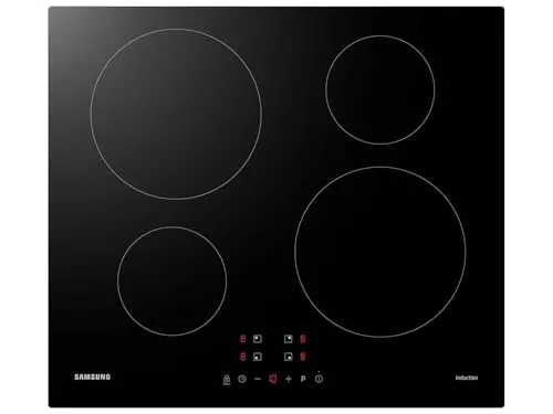 Samsung Induktionskochfeld NZ64M3NM1BB - 60 cm, rahmenlos und intuitiv bedienbar mit Sicherheitsfunktionen und 4 Kochzonen