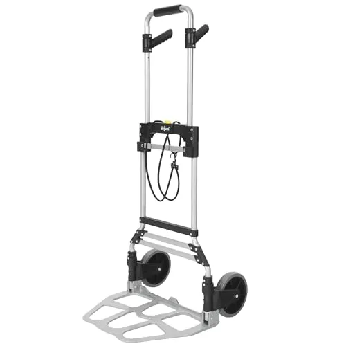 Zelsius Sackkarre klappbar bis 150 kg - Sackkarre für den einfachen Transport schwerer Lasten, klappbar und mit Vollgummireifen für geräuscharmen Einsatz – ideal für Umzüge und Transporte im Haus und Garten.