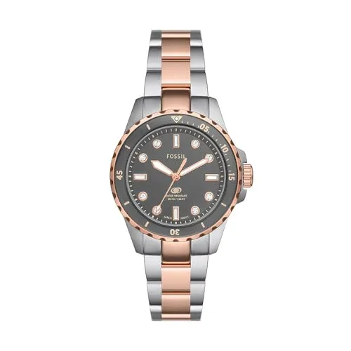 Fossil Damenuhr Blue Dive 36mm Multicolor-Edelstahl, ES5348