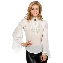 Metamorph Vampir-Kostüm Barock Bluse cremeweiß - Elegante Bluse im Barockstil, ideal für Kostümpartys oder Themenveranstaltungen. Mit hochwertigem Polyester gefertigt, sorgt sie für einen stilvollen Auftritt als Vampirin oder Edeldame.