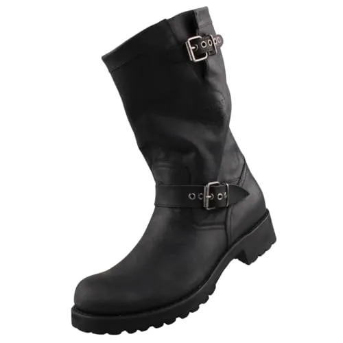 Sendra Boots 13416-Sprinter Negro Stiefel - Herren Biker Boots aus hochwertigem, geöltem Rindsleder im Used-Look. Handgefertigt in Spanien, mit atmungsaktivem Lederfutter und profiliertem Blockabsatz für besten Tragekomfort.
