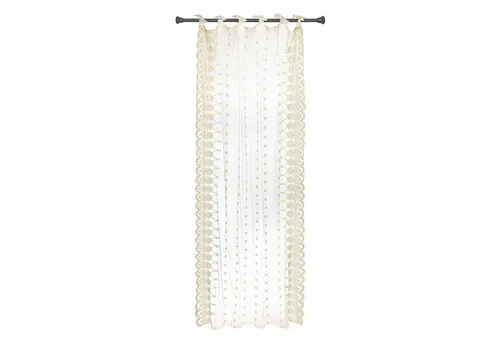 Loberon Gardine Elaisa, edler Spitzenstoff mit Blütenornamenten - Scheibengardinen & Kurzstores, romantischer Look mit lichtdurchlässigem Design aus nachhaltigen Materialien für ein nostalgisches Ambiente.