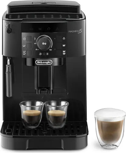 DeLonghi Kaffeevollautomat ECAM 21.121B - Kaffeevollautomat mit flexibler Nutzung von Kaffeebohnen und gemahlenem Kaffee, bereitet zwei Tassen gleichzeitig zu und bietet eine praktische Stand-by-Funktion.