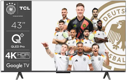 TCL 43T7B - 43-Zoll QLED Pro Fernseher, 4K Ultra HD mit HDR Pro, beeindruckende Farben und Dolby Atmos für ein unvergessliches Seherlebnis
