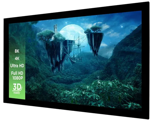celexon Basic Rahmen-Leinwand 90" | 4K Full HD 3D - Beamer-Leinwände mit straff gespanntem Tuch für optimale Planlage – ideal für unvergessliche Filmabende! Langlebig und einfach montierbar, für ein perfektes Heimkino-Erlebnis.