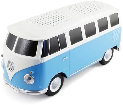 BRISA VW Collection - Tragbarer Bluetooth-Lautsprecher T1 Bulli Bus - Tragbare Bluetooth-Lautsprecher im VW T1 Bus Design, offiziell lizenziert. Perfekt für Ausflüge mit bis zu 7 Stunden Betriebsdauer und kraftvollem Klang. Maße: 19,5 x 8,5 x 7,5 cm.
