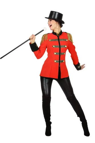 Zirkus Show Jacke für Damen - 40 Rot - Kostüme für unvergessliche Feiern! Die Zirkus Show Jacke für Damen - 40 bringt Farbe und Spaß auf jede Party, ideal für Karneval, Halloween und Mottopartys.