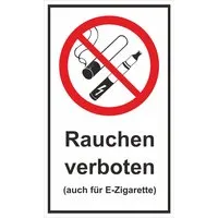 Warn- und Hinweisschild Rauchen verboten - 25 cm x 15 cm PST - Schilder für Innen- und Außenbereich, witterungs- und UV-beständig dank hochwertigem Siebdruck, ideal für sichere Umgebungen.