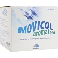 Movicol Aromafrei 50 ST - Laxans zur Behandlung von akuter und chronischer Verstopfung bei Erwachsenen. Fördert eine komfortable Darmtätigkeit ohne Aroma, ideal für langanhaltende Beschwerden.