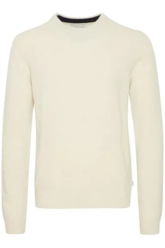 CASUAL FRIDAY Rundhalspullover Herren Wolle weiß, XXL - Eleganter Feinstrickpullover aus hochwertiger Wolle, ideal für stilvolle Freizeitlooks und perfekt für jeden Anlass.