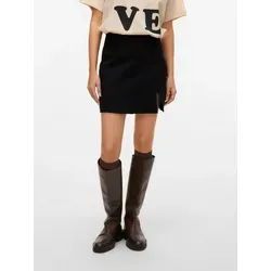 Vero Moda Jeansrock VMNELLY HR SHORT SKIRT DNM MIX NOOS - Modischer schwarzer Denim-Rock - Röcke - Stylischer Jeansrock in Schwarz, aus elastischem Denim für besten Tragekomfort, ideal für lässige Outfits.