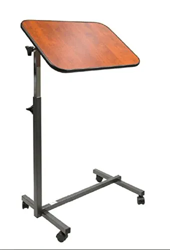 FabaCare Beistelltisch Nova, höhenverstellbarer Nachttisch - Pflegehilfsmittel Betttische, höhenverstellbar und mit Neigung, ideal für bequemes Essen oder Lesen im Bett, leicht zu reinigen dank Spezialversiegelung.