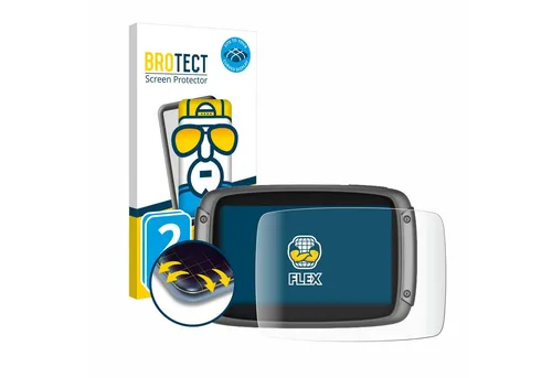 BROTECT Displayschutzfolie Fullscreen Schutzfolie für TomTom Rider 550, 2 Stück, 2 Stück, Displayschutz Folie Fullcover Klar Transparent