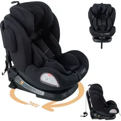 FableKids Kindersitze Kinderautositz mit Isofix360° drehbar Autokindersitz, i-Size 40 -150 cm, 5-Punkt-Sicherheitsgurt, Schwarz, ECE R129/03 - Schwarz