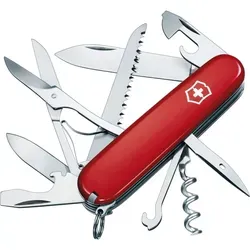 VICTORINOX Schweizer Taschenmesser Huntsman rot - vielseitiges Multitool für Abenteuer und Alltag, mit 15 Funktionen für jede Herausforderung