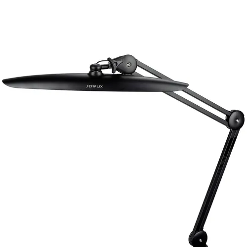 Semplix LED Arbeitslampe Tischlampe schwarz 182 LED dimmbar - Moderne LED Arbeitslampe mit Tischklemme, 3 dimmbare Farbtemperaturen für flexibles Licht. Ideal für den professionellen Einsatz und kreative Projekte.