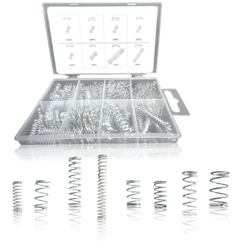 Druckfedern Sortiment 246 tlg | Zugfeder Druckfeder Stahlfeder Metall Feder Set