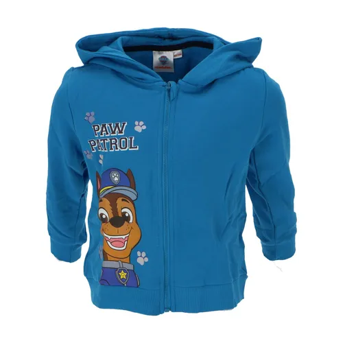 PAW PATROL Kapuzensweatjacke Kinder Sweatjacke aus weicher Baumwolle Hält an kühlen Tagen warm, Blau