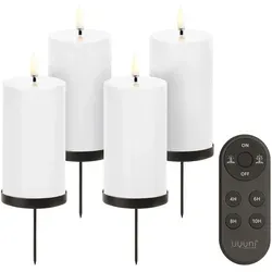 Uyuni Giftbox Pillar Stumpenkerze für Adventskranz nordic white