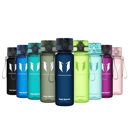 Super Sparrow Trinkflasche - Tritan Wasserflasche - 500ml - BPA-frei - Ideale Sportflasche - Sport, Wasser, Fahrrad, Fitness, Uni, Outdoor - Leicht, Nachhaltig