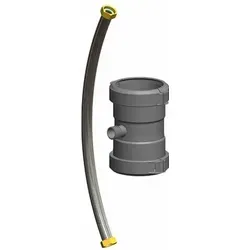 ATEC Abgas 632393 Kondensatabführung DN100 - Effiziente ATEC Kondensatabführung DN100, ideal für den sicheren Abtransport von Kondensat. Lieferumfang umfasst Fixschellen, Flexrohrhülsen und 0,5 m Schlauch für einfache Installation.