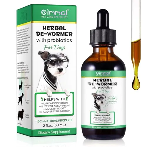 Wurmkur Hund Tropfen 60ml – Kräuterentwurmung für Hunde - Diese flüssige Wurmkur für Hunde bietet eine einfache Anwendung und unterstützt die Darmgesundheit. Mit natürlichen Inhaltsstoffen sorgt sie für eine effektive Bekämpfung von internen Parasiten und fördert das Wohlbefinden Ihres Haustieres.