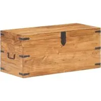 vidaXL Truhe aus massivem Akazienholz 90x40x40 cm - Sitzbank und Aufbewahrungslösung in einem, aus stabilem Akazienholz gefertigt, bietet reichlich Stauraum und verleiht deinem Raum einen natürlichen Look.