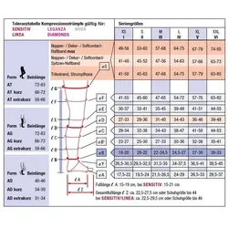 COMPRESSANA Leganza Kompressionsstrümpfe AD C V - Medizinischer Bedarf: Kurzstrumpfhose mit 65% Polyamid und 35% Elasthan, ideal zur Unterstützung der Blutzirkulation und Linderung von Beschwerden.