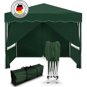 Kronenburg Faltpavillon 3x3 m - Wasserdicht und UV-Schutz 50+ - Gartenlauben - 100 % wasserdicht mit versiegelten Nähten, ideal für jeden Anlass. Inklusive 4 Seitenteilen, Scherensystem und praktischem Zubehör für einfachen Aufbau.