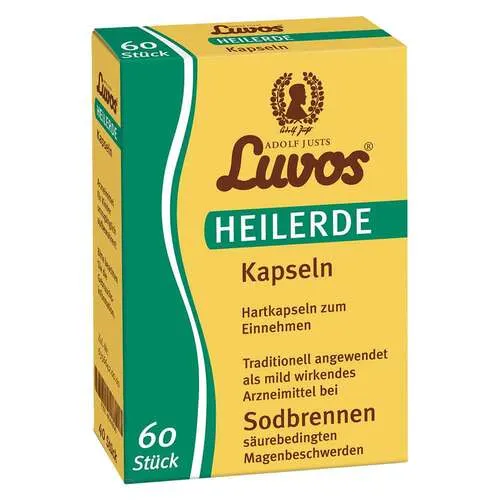 Luvos-Heilerde - Ultrafeine Heilerde zur Unterstützung der Magenpflege, ideal zur Bindung von überschüssiger Säure, praktischer Einsatz in Hartkapseln.