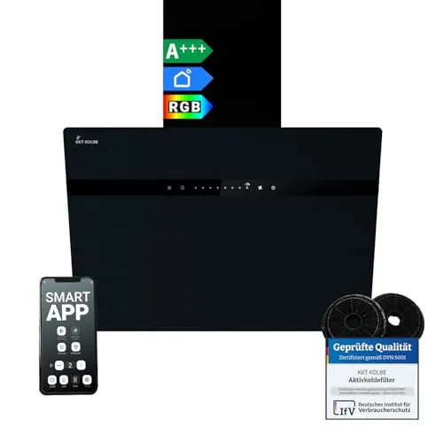 KKT KOLBE STYLE6005SMAO Dunstabzugshaube 60cm - Dunstabzugshaube mit RGBW Ambientebeleuchtung, kopffrei und smart steuerbar via WiFi-App für modernen Komfort in Ihrer Küche.