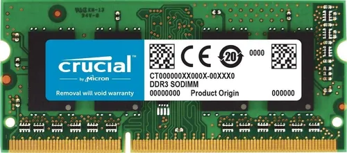 Crucial 8GB DDR3L 1600MHz 204-Pin Sodimm RAM PC3L-12800S CT102464BF160B