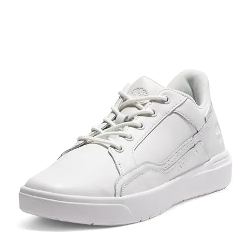 Timberland Herren Allston Sneaker, WHI Full Grain, 43 EU - Herren-Sneaker aus hochwertigem Vollnarbenleder, kombiniert Stil und Komfort für den Alltag.