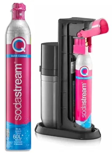 Sodastream CO2 60L Quick Connect Nachfüllzylinder - für DUO und Terra Wassersprudler, sorgt für sprudelndes Wasser zu Hause