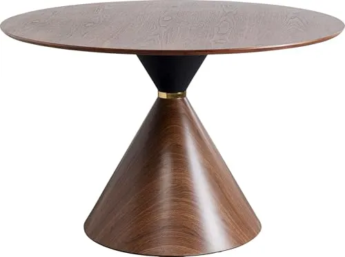 Kare Design Tisch Cono, runder Esszimmertisch 120cm, Braun - Moderner runder Esszimmertisch aus hochwertigem Massivholz, mit stabiler Konstruktion und eleganter Farbgebung. Ideal für 4-6 Personen, passt perfekt in jeden Wohnstil und sorgt für gesellige Runden.