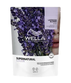 Wella Professionals Supernatural Color 8/68 Lavender Blonde 120 g - Pflanzenbasierte Haarfarbe ohne Aufhellungseffekt für lebendige Reflexe. Bis zu 100 % Graukaschierung und natürliche Inhaltsstoffe für strahlende Farbergebnisse. Einfaches Anmischen dank innovativer Sugar-Granula-Formulierung.